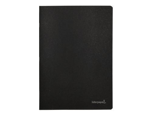 Caderno agrafado liderpapel capa preta din a4 80 f pautado 60gr , Liderpapel , 54411 , 8423473544116